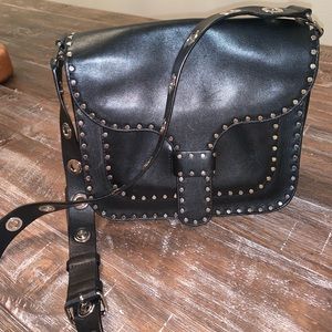 Rebecca Minkoff black studded leather bag